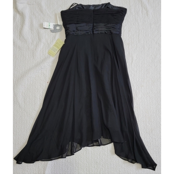 NWT - Nine West Hot 9 Black Silk Strapless Dress - Picture 2 of 8